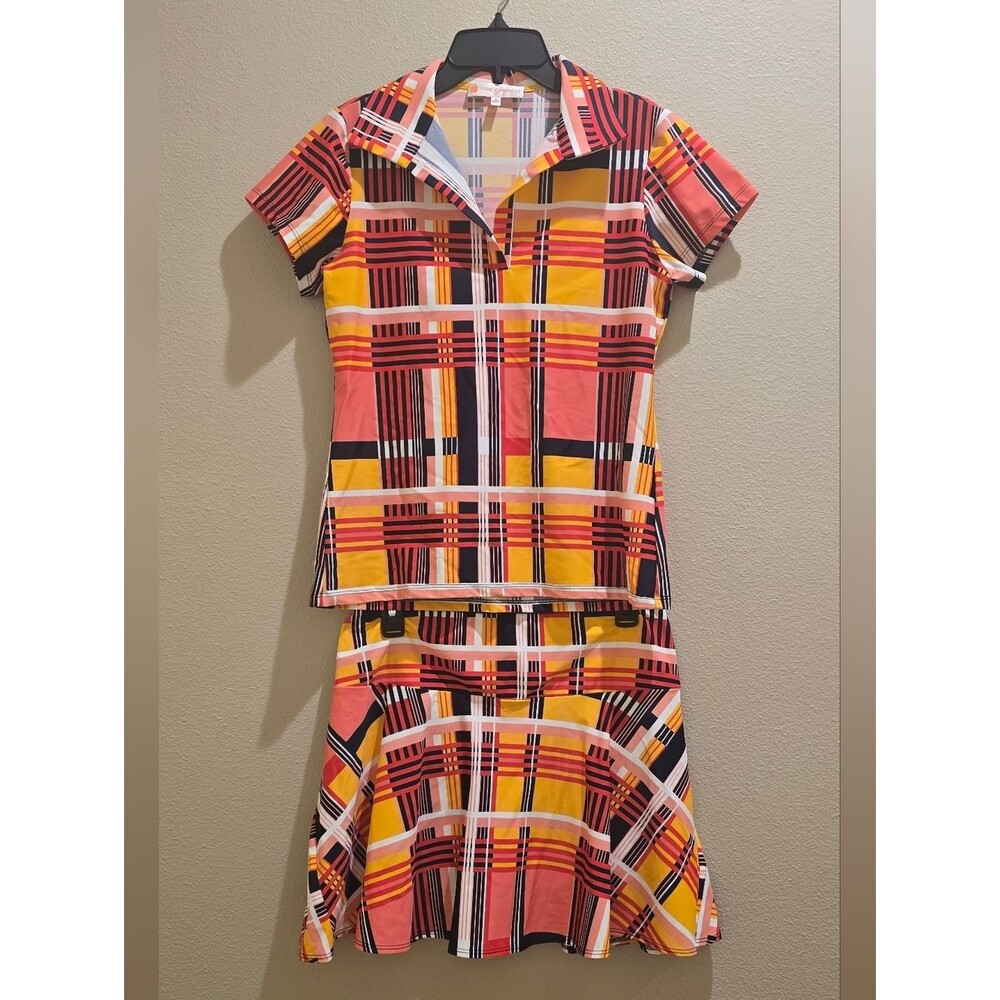NWOT JUDE CONNALLY Tennis Plaid Skort Set Sz S
